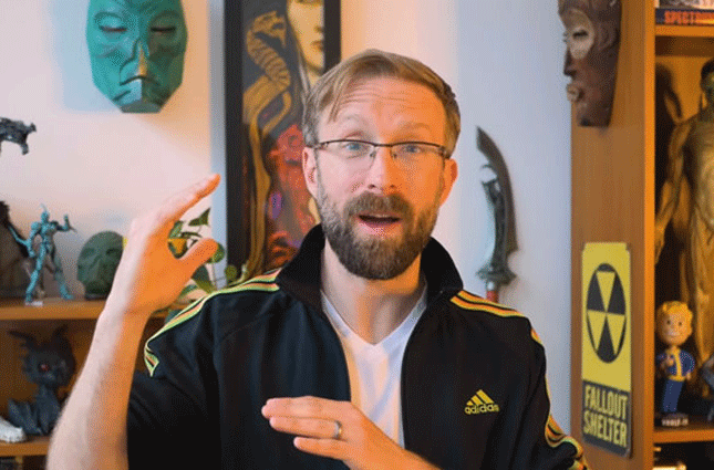 Artist Jonah Lobe explains a concept to the viewer in this screenshot from a YouTube video
